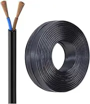 20 Gauge 2 Conductor Electrical Wire 20AWG PVC Sheathed Wire UL Certified Flexible Low Voltage LED Cable Pure Copper Hookup Wire for Household Appliances, LED Lighting,Car Battery(50ft)