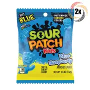 2x Bags Sour Patch Kids Blue Raspberry Flavor Soft & Chewy Gummy Candy | 3.6oz