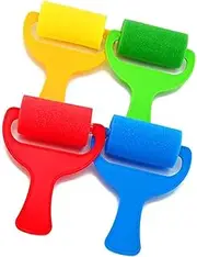 4pcs Drawing Sponge Roller Brush,Kids Paint Brushes,Kids Art Tool Kits,Art Craft Painting Tool Graffiti Drawing Brush, Roller Sponge Mini Paint Graffiti DIY Tool Brush