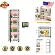 Stylish Mini Greenhouse with Full-Spectrum Lamps and Adjustable Height Shelves