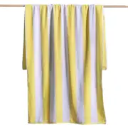 Canningvale Striped Cabana Cotton Terry Beach Quick-Drying Soft Towel Sunshine