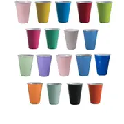 Serroni Miami Melamine 2 Tone Cup 400mL - Duck Egg Blue