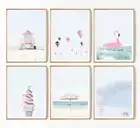 Set of 6 Beach, Nursery Prints, Home Decor