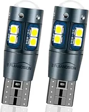 Ruiandsion T10 194 Canbus LED Bulbs 12V 168 2825 W5W Super Bright Wedge White Car Dome Map License Plate Light Interior Light Non Polarity 10-SMD 3030 Chipsets, 2Pcs