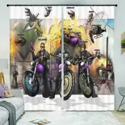 A Great Brutal Shootout 3D Blockout Photo Print Curtain Fabric Curtains Window