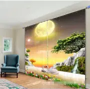3D Moonlight 5 Blockout Photo Curtain Printing Curtains Drapes Fabric Window AU