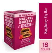 Nature's Bakery, Raspberry Fig Bar, Twin Packs, 2 oz, 18 Count