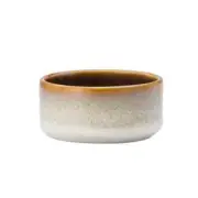 Oneida L6753066941 Rustic Sama 2 oz. Two-Tone Porcelain Dip/Sauce Dish - 6 Doz
