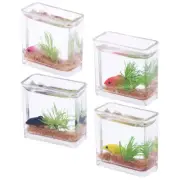 4 Pcs Goldfish Tank Model Micro Landscape Doll House Miniature Craft Bowl Decor