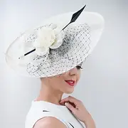 Headdress Sinamay Fedora Hat Wedding Evening Party Tea Party Horse Race Cocktail Elegant Vintage Cute With Feather Headpiece Headwear