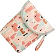 HONITANO 1Pc Portable Nappy Bag Organizer Multi Functional Storage Container for Diapers Travel Friendly Design Pink for Moms The Go