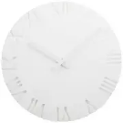 Lemnos Wall Clock Analog Carved Roman White CARVED Roman NTL10-04B Lemnos