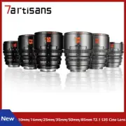 7artisans 10/16/25/35/50/85mm T2.1 S35 Cine Lens For Sony E Canon RF Fuji X M4/3