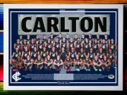 Framed 2020 CARLTON BLUES AFL Poster - 84cm x 59.5cm x 3cm