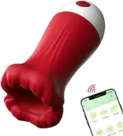 ozfuns Male Masturbator Sex Toys for Men - 4IN1 Penis Vibrator Pocket Pussy Pump with 9 Training Stroker Modes & App Remote Control & 4.98’’ Deep Blowjob, Masturbators Cup Male Adult Sex Toy for Gay Men Women Couple
