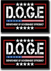 2 Pack Doge D.O.G.E. Department of Government Efficiency Car Magnet Auto Truck Fridge Magnetic Decal Bumper Magnet