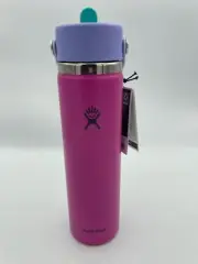 NEW Hydro Flask 24oz Wide Mouth Flex Straw Water Bottle Holiday Punch Rare