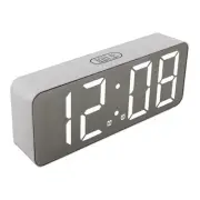 Digital Calendar LED Mirror Alarm Clock Large Number Bride Office