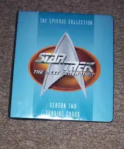 STAR TREK THE NEXT GENERATION SEASON TWO TRADING CARD BINDER 1995 SKYBOX BLUE