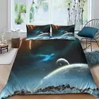 Starry Sky Landscape Bedding Set Kids 3D King 230X220 Cm Comforter Cover -