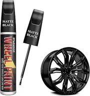 STR- Matte Black Rim Touch Up Paint, Wheel Repair Paint Quick And Easy, for Cars Wheel, Car Repair, Universal Color for Rims