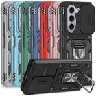 For Samsung Galaxy Z Fold 6 Case Ring Holder with Privacy Camera Lens Cover