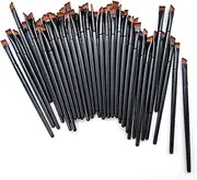 50 Pieces Angled Brow Brush, 4" Flat Slanted Premium Eyebrow Brush, Tint Brushes, Cosmetic Blending Brush, Eyeshadow Concealer Makeup Brush, Professional Precision Eye Beauty Cosmetic Tool for Women