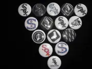 White Sox logo buttons flat back or pin badge cabochons embellishments magnets