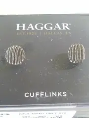 Cufflinks ▪ HAGGAR ▪ BRASS Hand washed ▪ Add Flair To Your Look ▪ New In Box