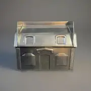 Vintage Aluminum Cake Chocolate House Barn Shape Baking Mold USA Patent Pending