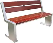Outdoor Park Bench Park Outdoor Double Chair, Wooden Backrest Bench, Steel Garden Patio Lounge Seat Patio Garden Bench(Medium)