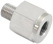 Aeroflow 3/8"-24 Pipe Reducer Male to M10 X 1.0 Inverted Flare Brake - AF391-03-M10SS