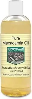 Devprayag Pure Macadamia Oil (Macadamia ternifolia) Natural Therapeutic Grade Cold Pressed 200ml (6.76 oz)