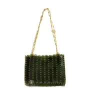 Paco Rabanne 1969 Nano Woven Embellished Shoulder Bag One size Black