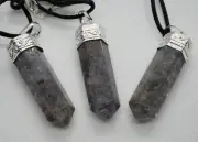 BLUE AVENTURINE Natural Crystal Orgonite PENDANT NECKLACE Orgone Throat Chakra