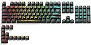HITIME x XVX Keycaps 60 75 100 Percent - Shine Through Custom Keycaps w/IMD Tech, Large Font, Big Lettering Key Cap for Mechanical Keyboards, Full 118 Key Set, OEM Profile, Black
