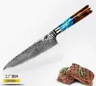 Chef Knife 67 Layers Damascus Steel Resin Wood Handle Chef Santoku Slicing Beef