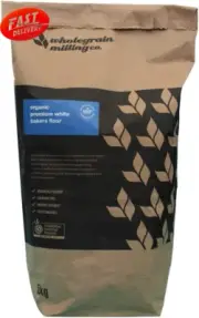 Organic White Bakers Flour 5Kg, 12% Protein, for Bread, Pizza, Pasta