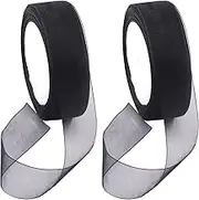 Swpeet 2 Rolls 50 Yards x 1 Inch Black Shimmer Sheer Fabric Ribbons Organza Ribbon, Transparent Sheer Ribbon Chiffon Fabric Ribbons for Bouquets Wedding Birthday Decoration