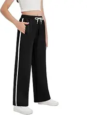 [Generic] Girl's Sport Pants Elastic Rope Leisure Style Trendy Comfortable Soft Fit Elasticity Comfy Fashion Toddler Trousers