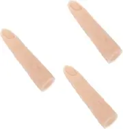 CANIGHT 3pcs Manicure Model Nail Hand Practice Model Training Hand for Manicure Nail Practice Fake Finger فن الأظافر Finger Stand for Nails Supply Fingare Aciton Faux Lrop Pink