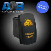 Rocker switch 620O DRIVING LIGHTS amber ON/OFF waterproof SPST marine