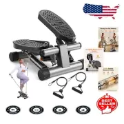 Compact Hydraulic Fitness Stepper - Quiet 300LBS Step Machine for Home Workouts
