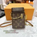 SORIVE二手精品代購 LV 路易威登 SAC PHONE BOX 手機包 帆布 鏈條包 單肩包 斜挎包 M44914