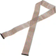 uxcell IDC Rainbow Wire Flat Ribbon Cable 2.54mm Pitch 40 Pin Connection Line FC Dual Female Black Connector for DIY Experiment 4 Ft Length 1 Pcs