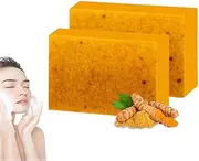 Lemon Turmeric Kojic Acid Soap Bar, Lemon Turmeric Soap, Turmeric Brightening Soap, Turmeric Moisturizing Soap, Turmeric Face and Body Soap (2 Pcs)