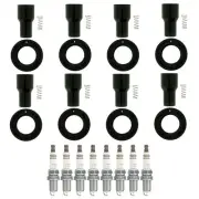NGK 8 Ruthenium HX H. I. Spark Plugs 8 Coil Boots Kit for Toyota 4Runner Tundra (for: Toyota)