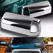 CHROME TOP HALF SIDE MIRROR COVER OVERLAY W/SIGNAL CUT FIT 09-18 DODGE RAM 1500
