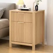 ALFORDSON Bedside Table Storage 2 Drawers Cabinet Wood