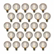 25-Pack Warm White .5-Watt LED G50 Globe Light Bulb, Shatterproof, E12